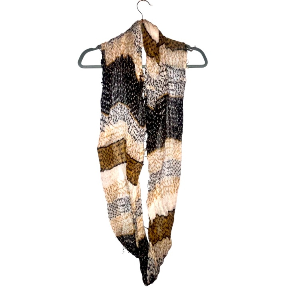 Collectioneighteen Infinity Scarf Lightweight Striped Acrylic